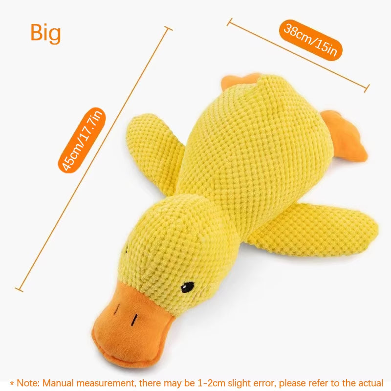 Dog Toy Plush Companion Sleeping Duck Bite Resistant Teeth Grinding Sound Relief Duck Sound Toy