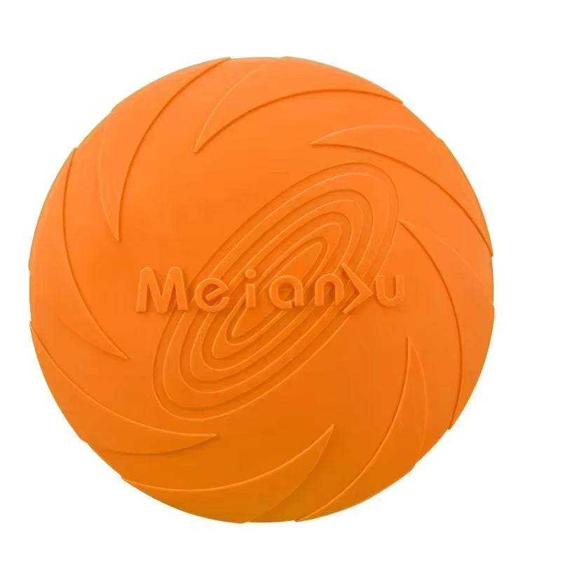 Multicolor Silicone Flying Disc Dog Toy - Interactive Training and Play for Pets
