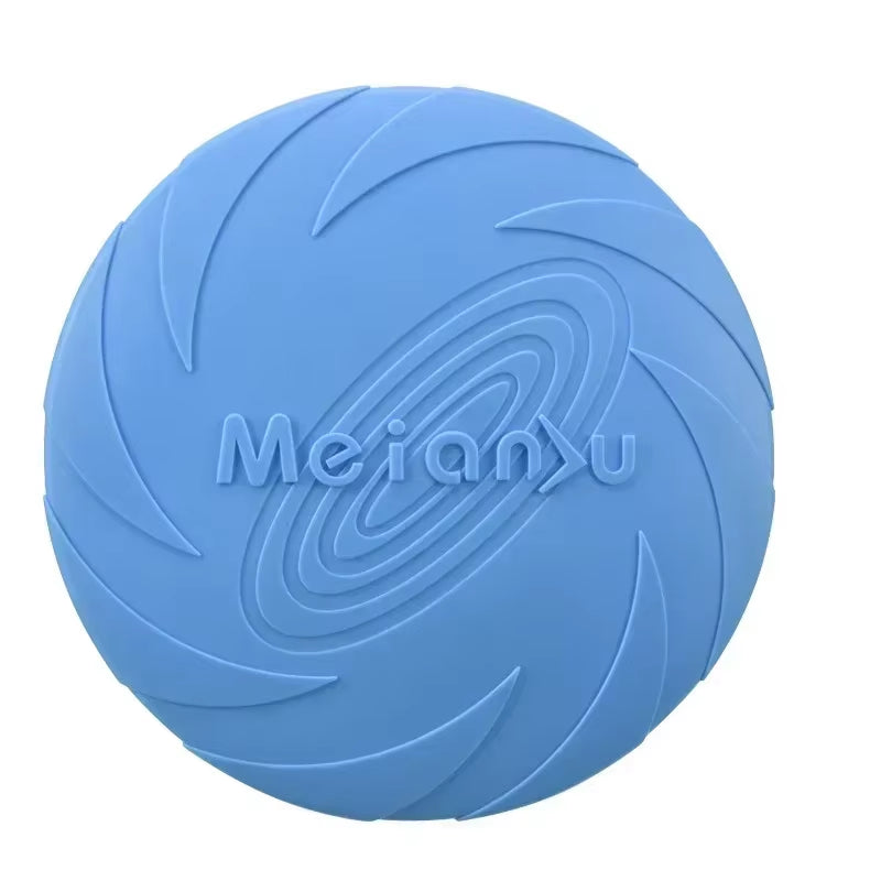 Multicolor Silicone Flying Disc Dog Toy - Interactive Training and Play for Pets