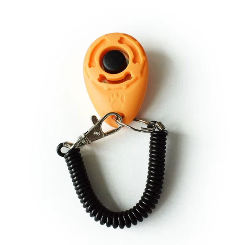 Adjustable Dog Training Clicker with Wrist Strap - Cat and Dog Training Aid Tool