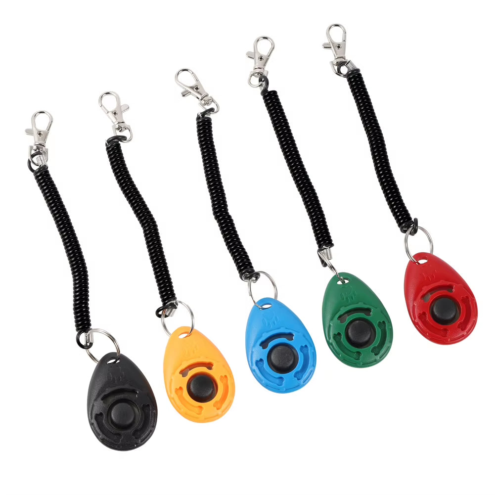 Adjustable Dog Training Clicker with Wrist Strap - Cat and Dog Training Aid Tool
