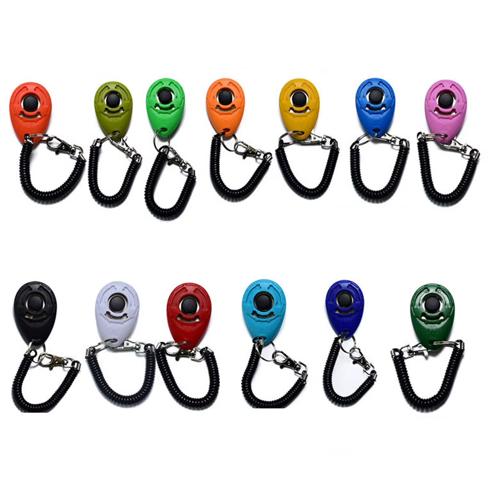 Adjustable Dog Training Clicker with Wrist Strap - Cat and Dog Training Aid Tool