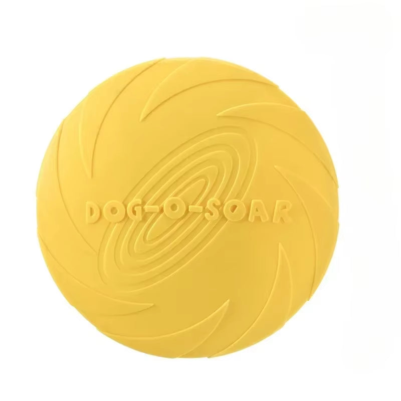 Multicolor Silicone Flying Disc Dog Toy - Interactive Training and Play for Pets