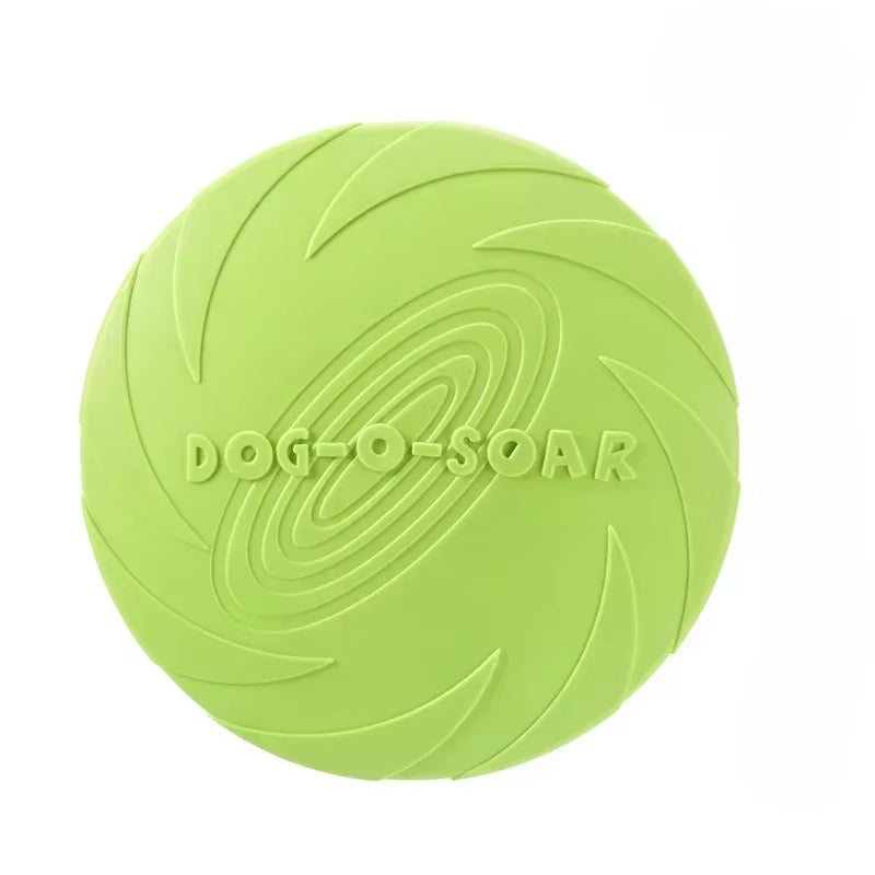 Multicolor Silicone Flying Disc Dog Toy - Interactive Training and Play for Pets