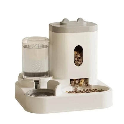 Automatic Pet Feeder and Water Fountain with Elevated Stand for Cats and Dogs - Large Capacity Food and Water Dish